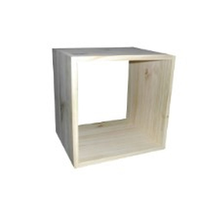 Cubo de almacenamiento madera 1 compartimento 36x30x36 cm
