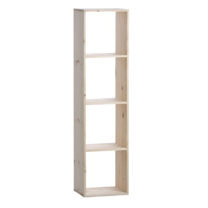 Cubo de almacenamiento madera 4 compartimentos 36x30x139 cm