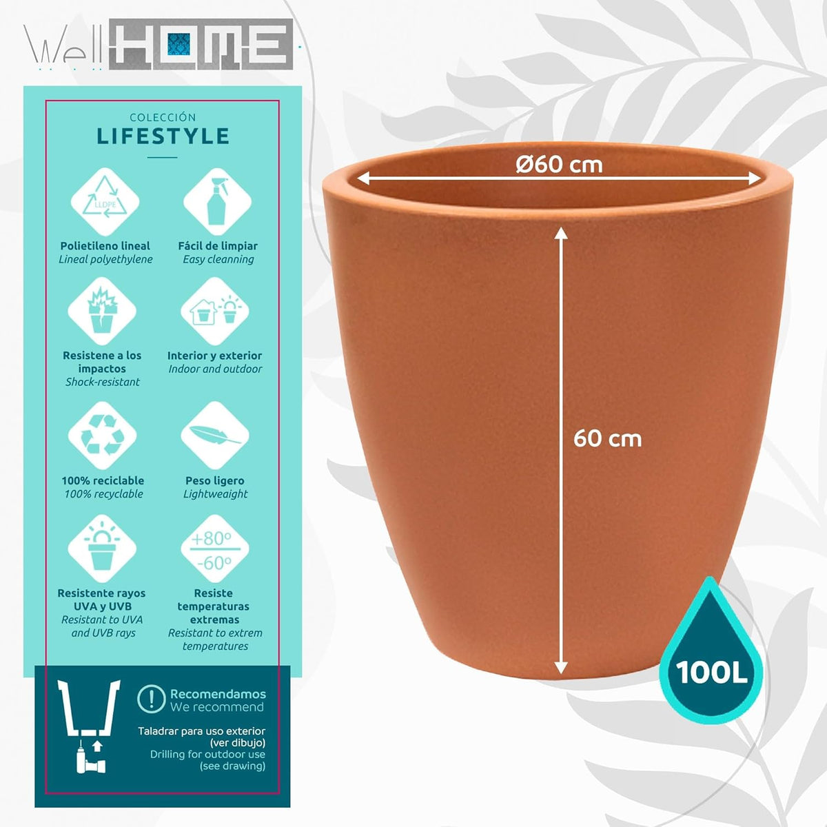Maceta Ordesa Ø40 cm blanca (2)