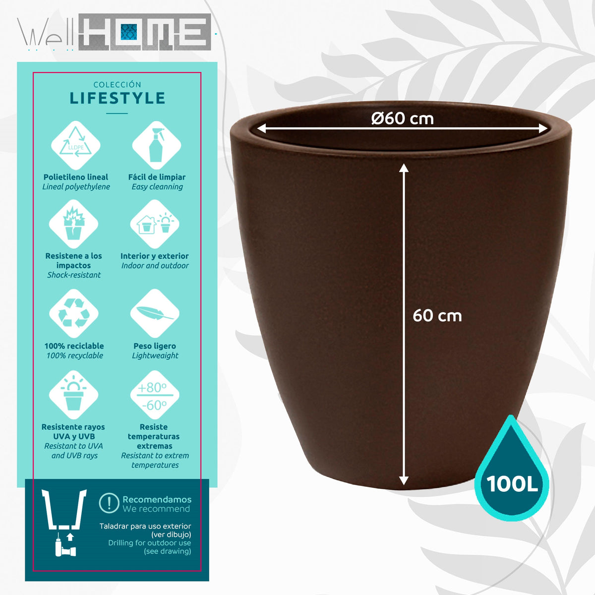 Maceta Accord Ø60 cm bronce (2)