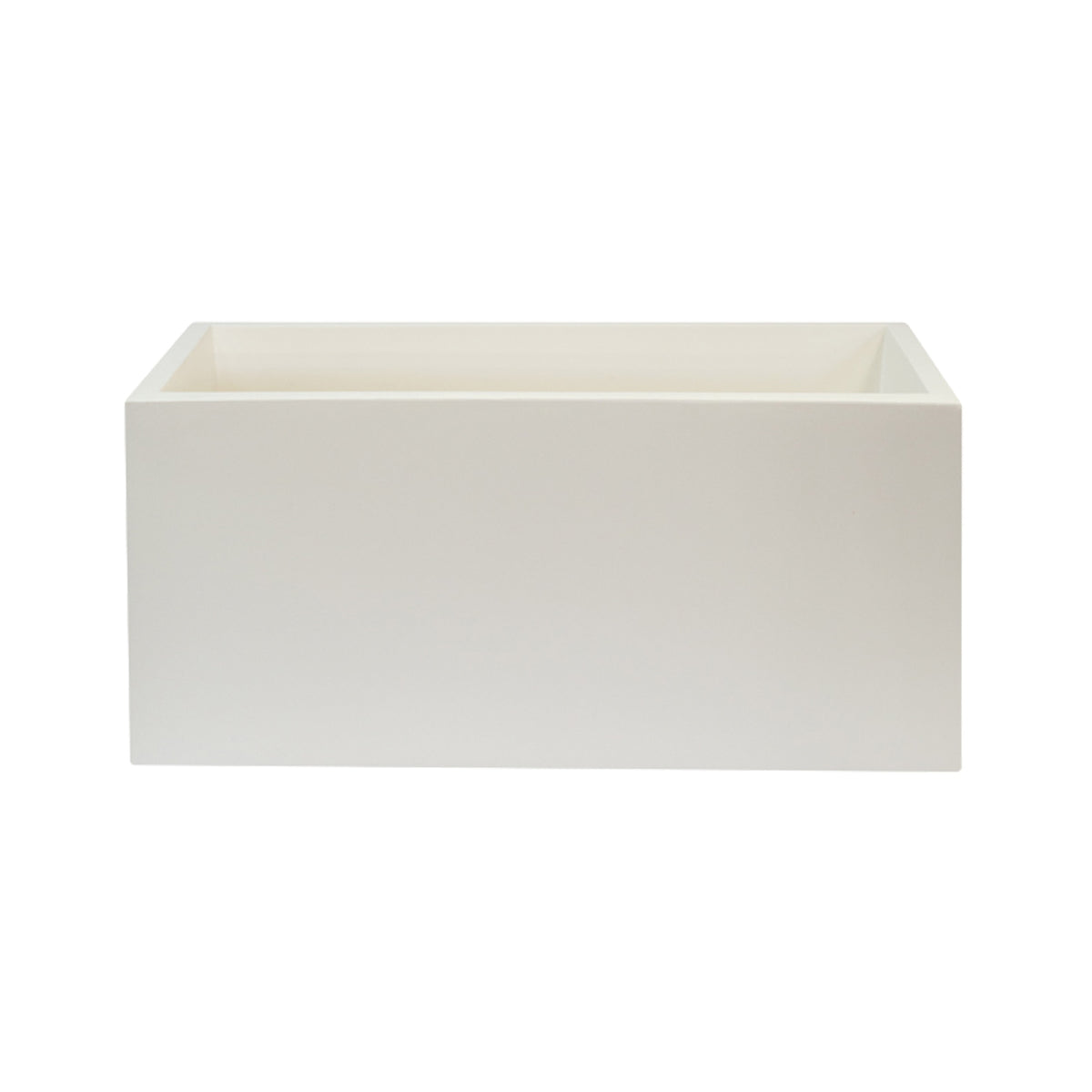 Jardinera polietileno blanco 60x20 cm