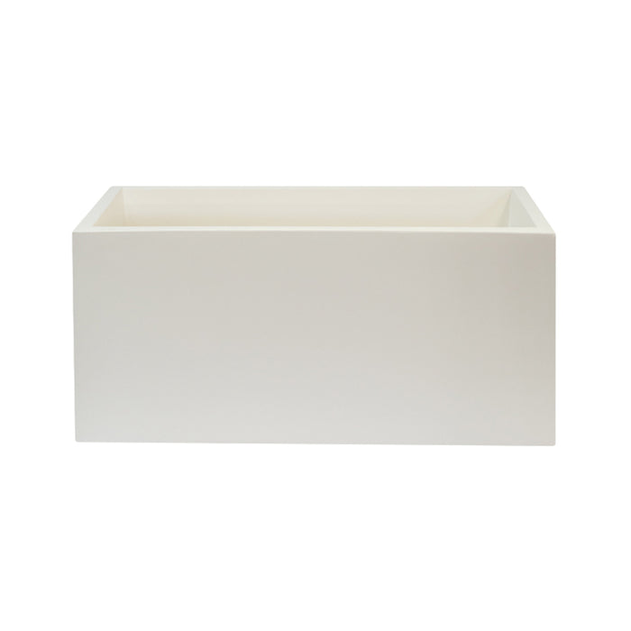 Jardinera polietileno blanco 60x20 cm