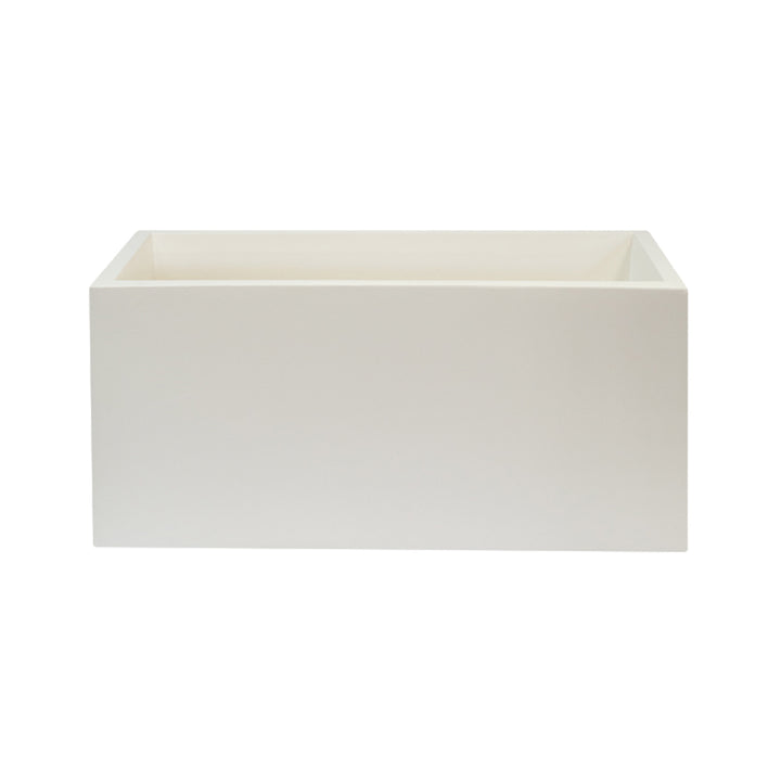 Jardinera polietileno blanco 60x20 cm