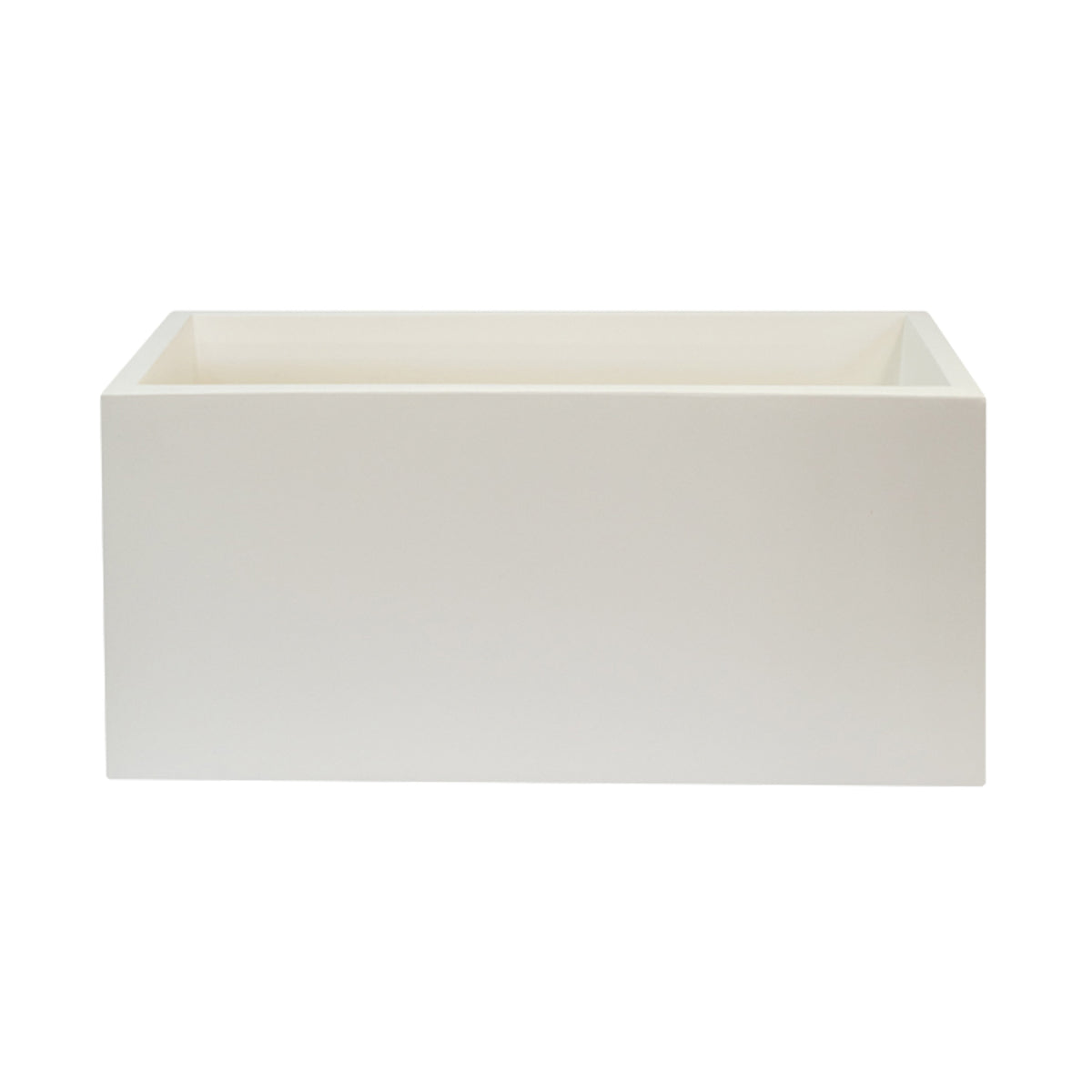 Jardinera polietileno blanco 70x30 cm