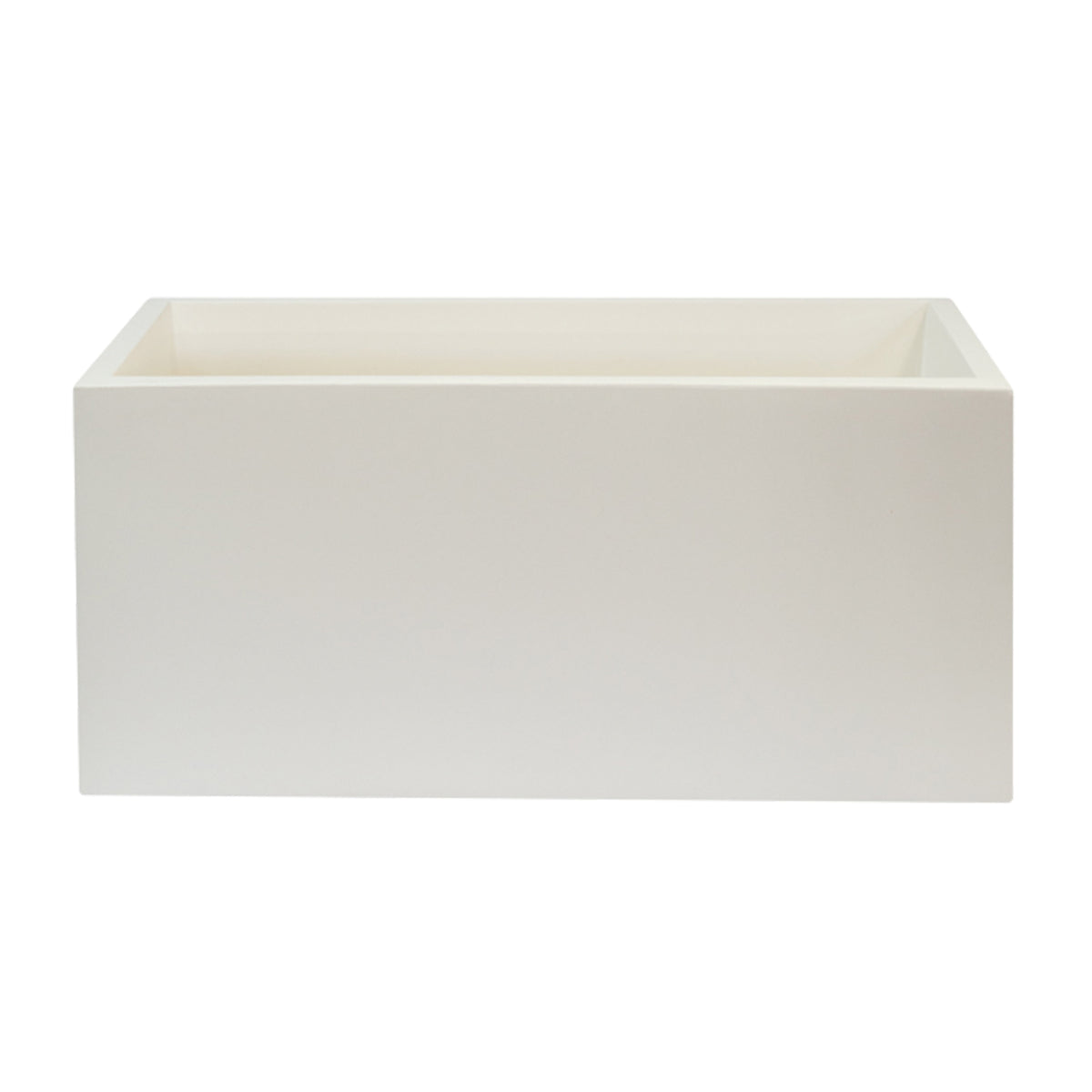 Jardinera polietileno blanco 80x40 cm