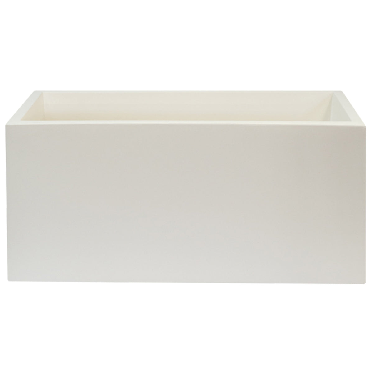 Jardinera polietileno blanco 120x45 cm