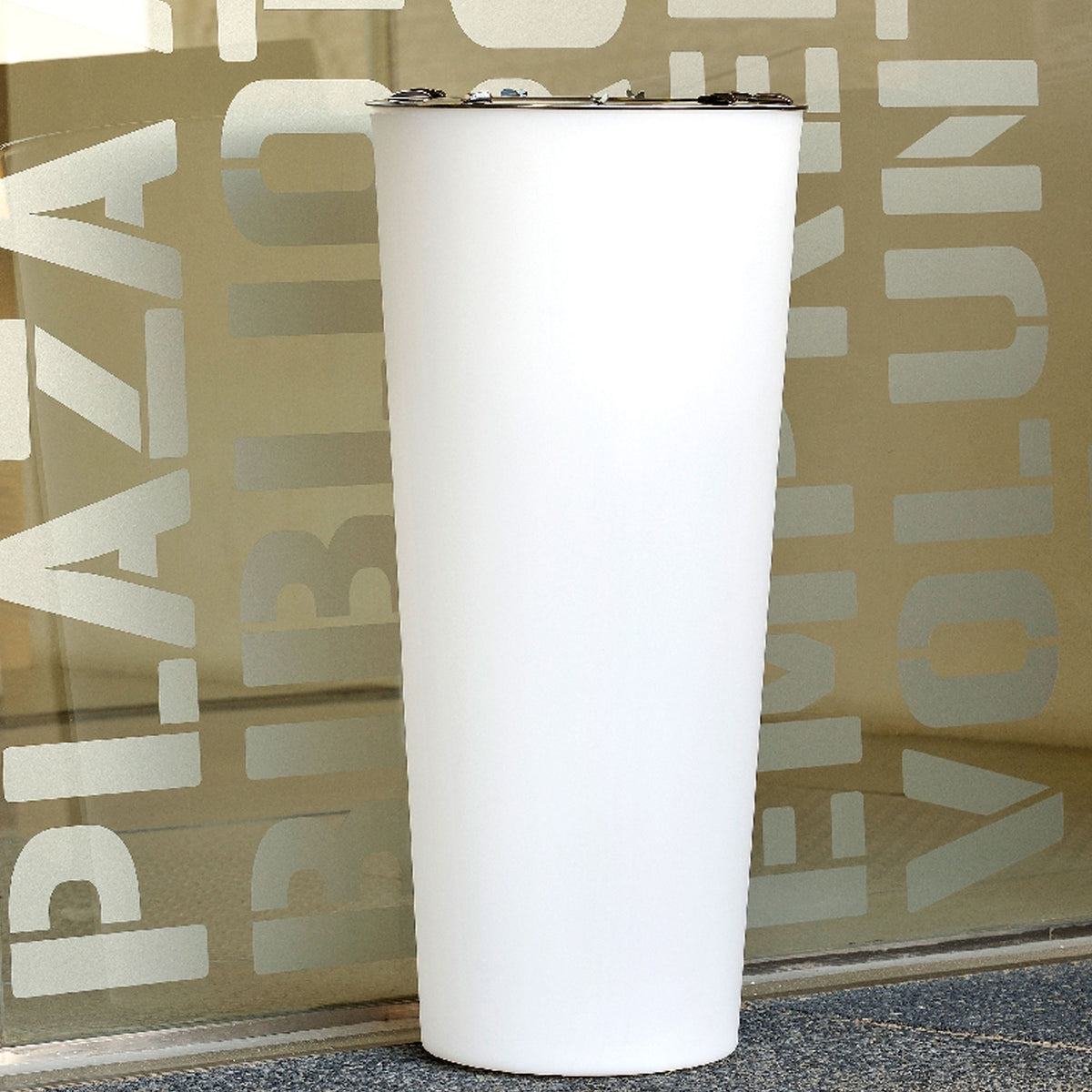 Maceta Laur-i Ø50x100 cm blanca (3)