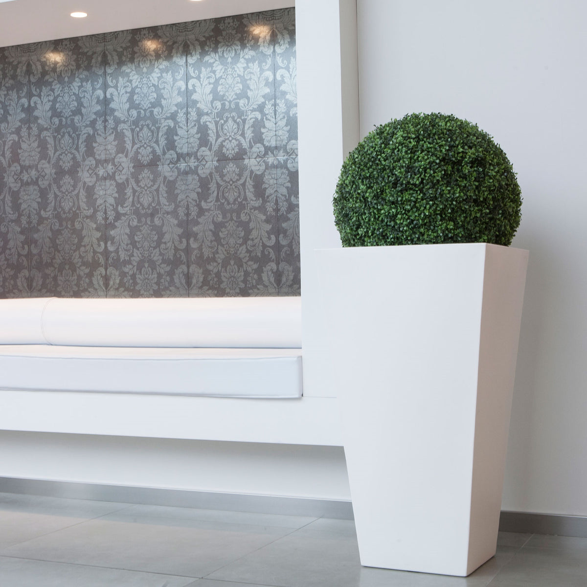 Maceta Civic Ø40x80 cm blanca (3)