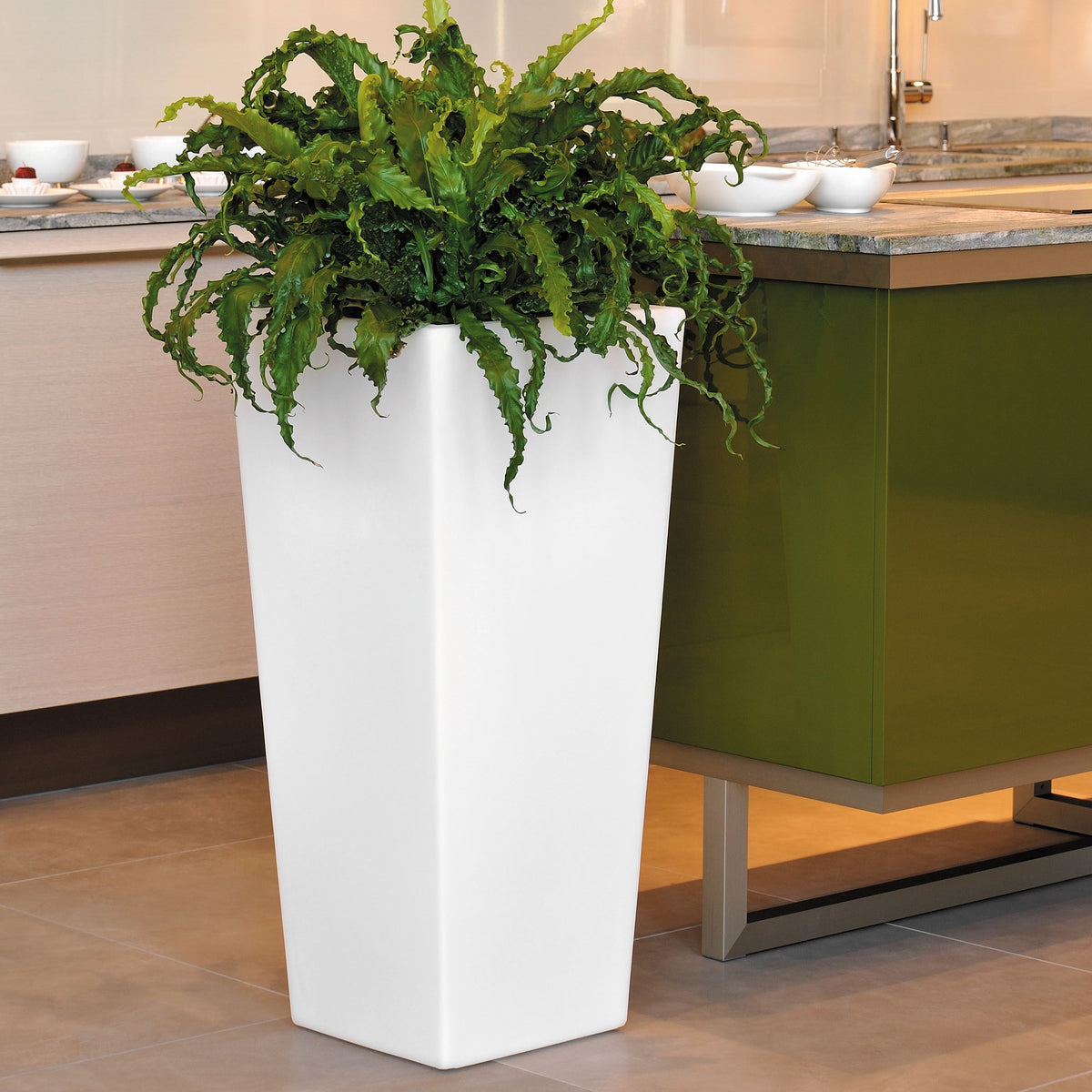 Maceta Civic Ø40x80 cm blanca (4)
