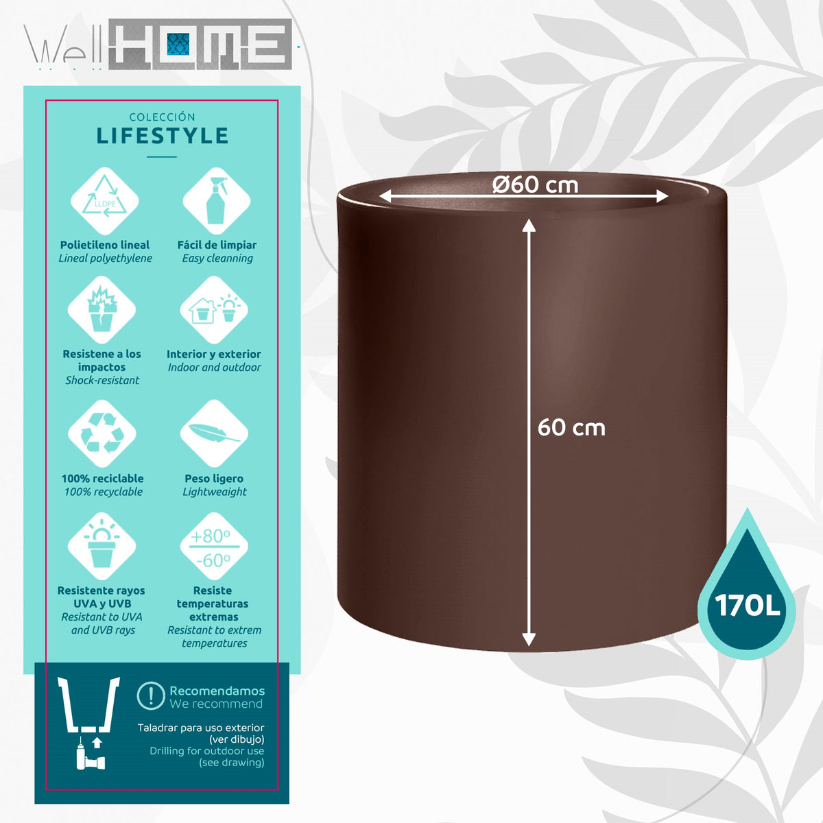 Maceta Agila Ø60 cm bronce (2)