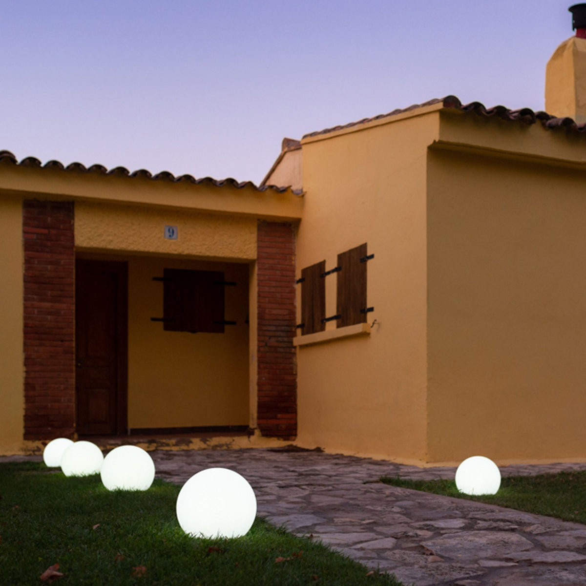 Bola con luz Luna exterior Ø30x27cm (8)