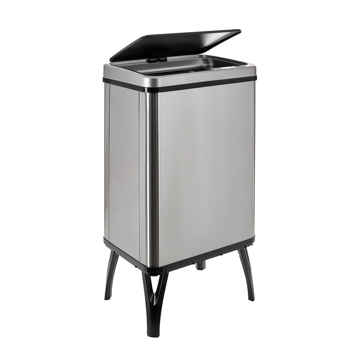 Cubo de basura inteligente apertura automática 40L gris