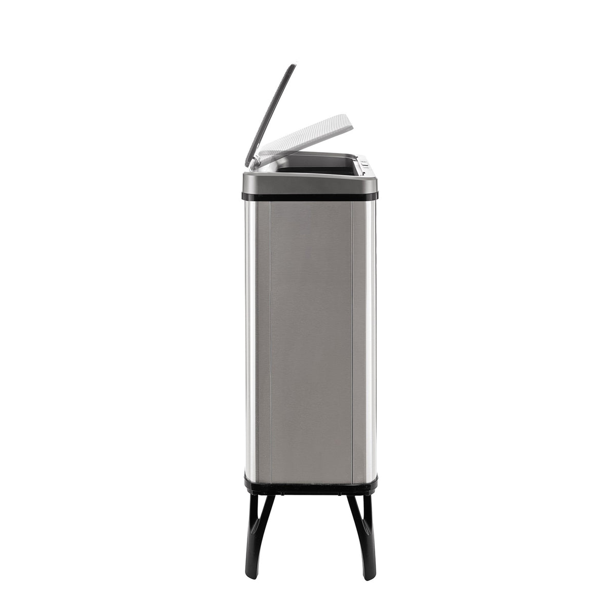 Cubo de basura inteligente apertura automática 50L gris (8)