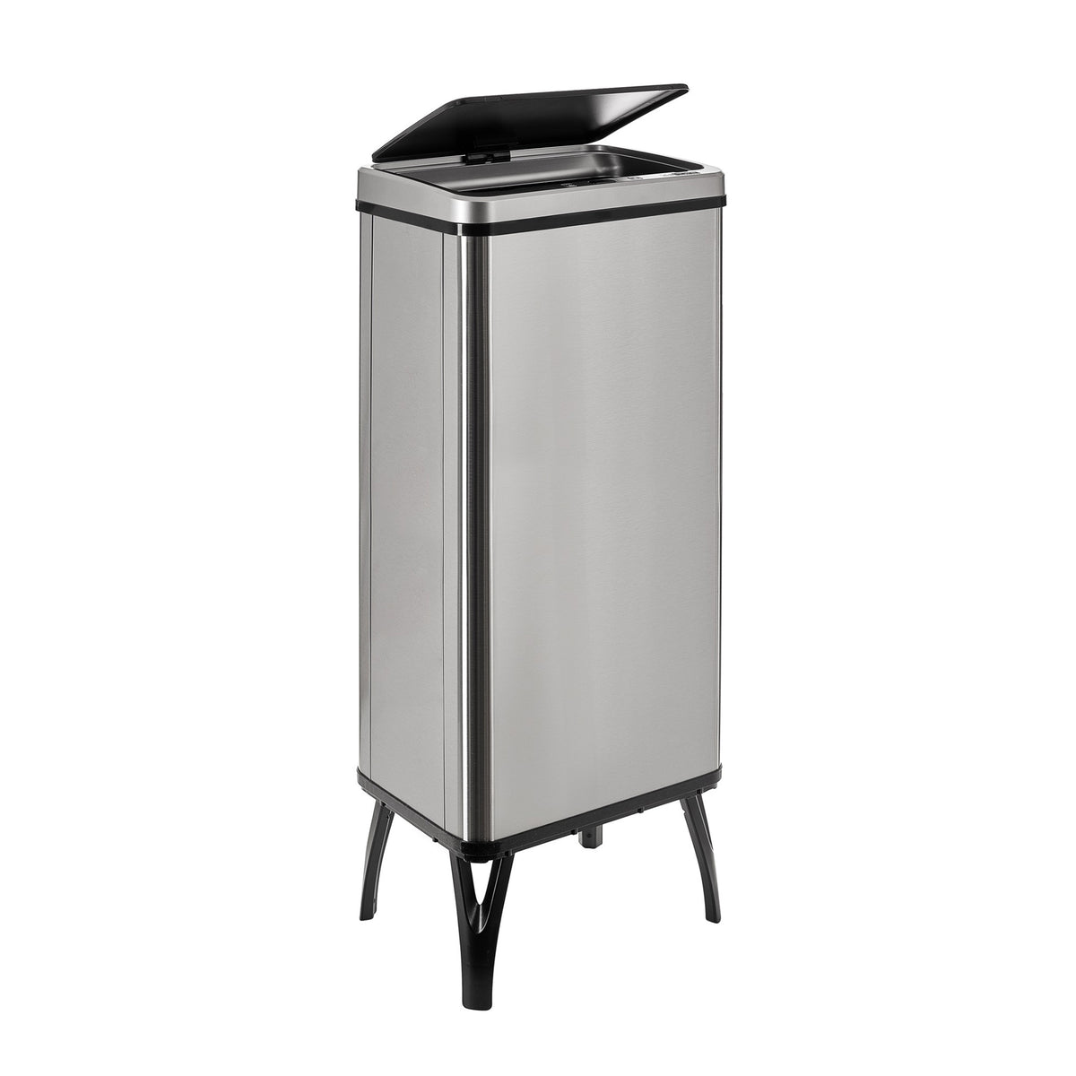 Cubo de basura inteligente apertura automática 60L gris