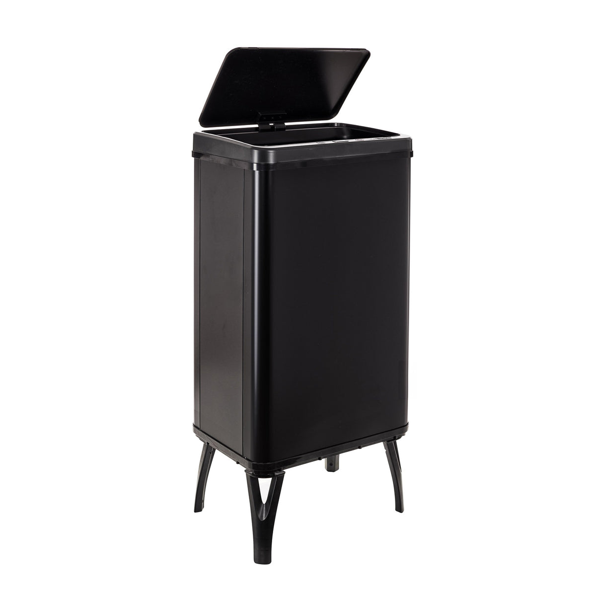 Cubo de basura inteligente apertura automática 50L negro