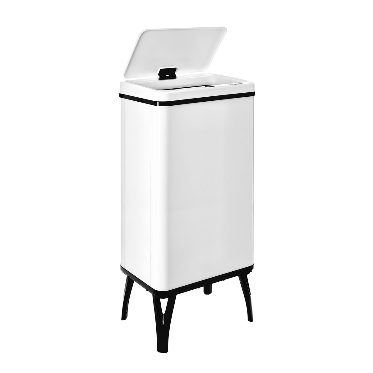 Cubo de basura inteligente apertura automática 50L blanco