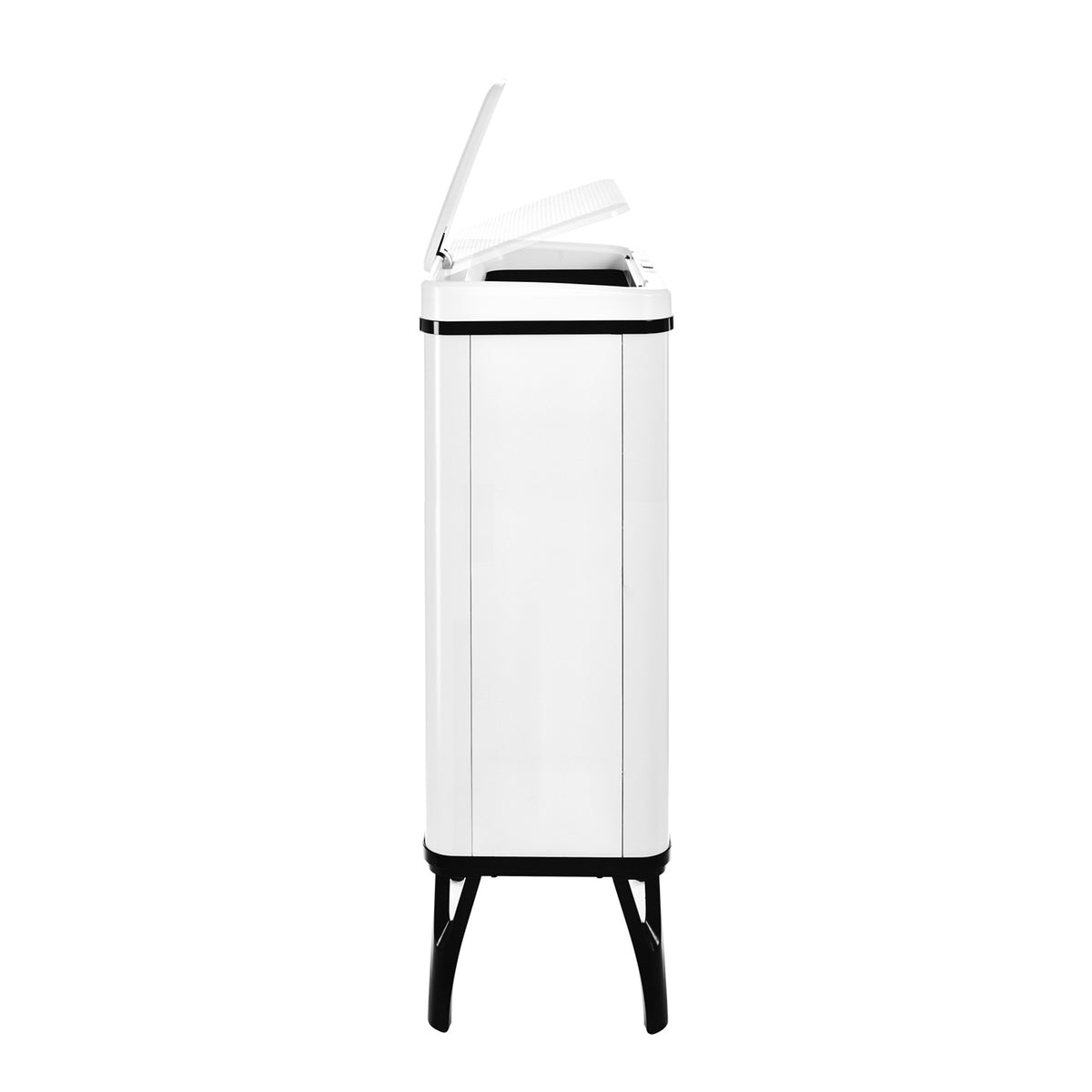 Cubo de basura inteligente apertura automática 50L blanco (8)