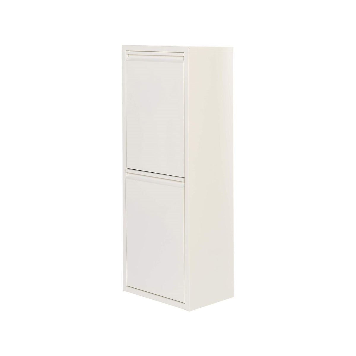 Cubo de reciclaje metálico 2 compartimentos 2x17L blanco mate (4)