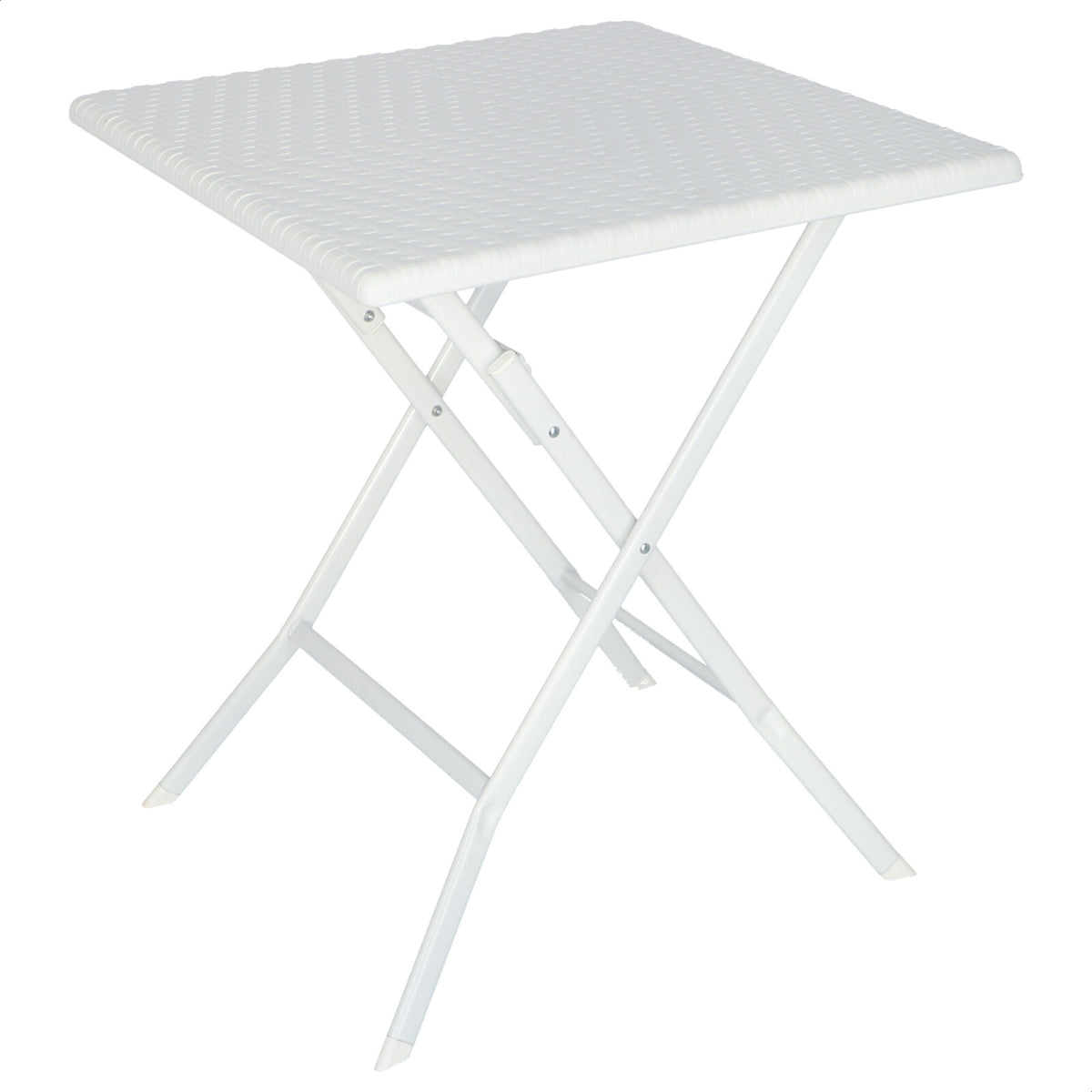 Mesita velador cuadrada blanca 62x62x73cm