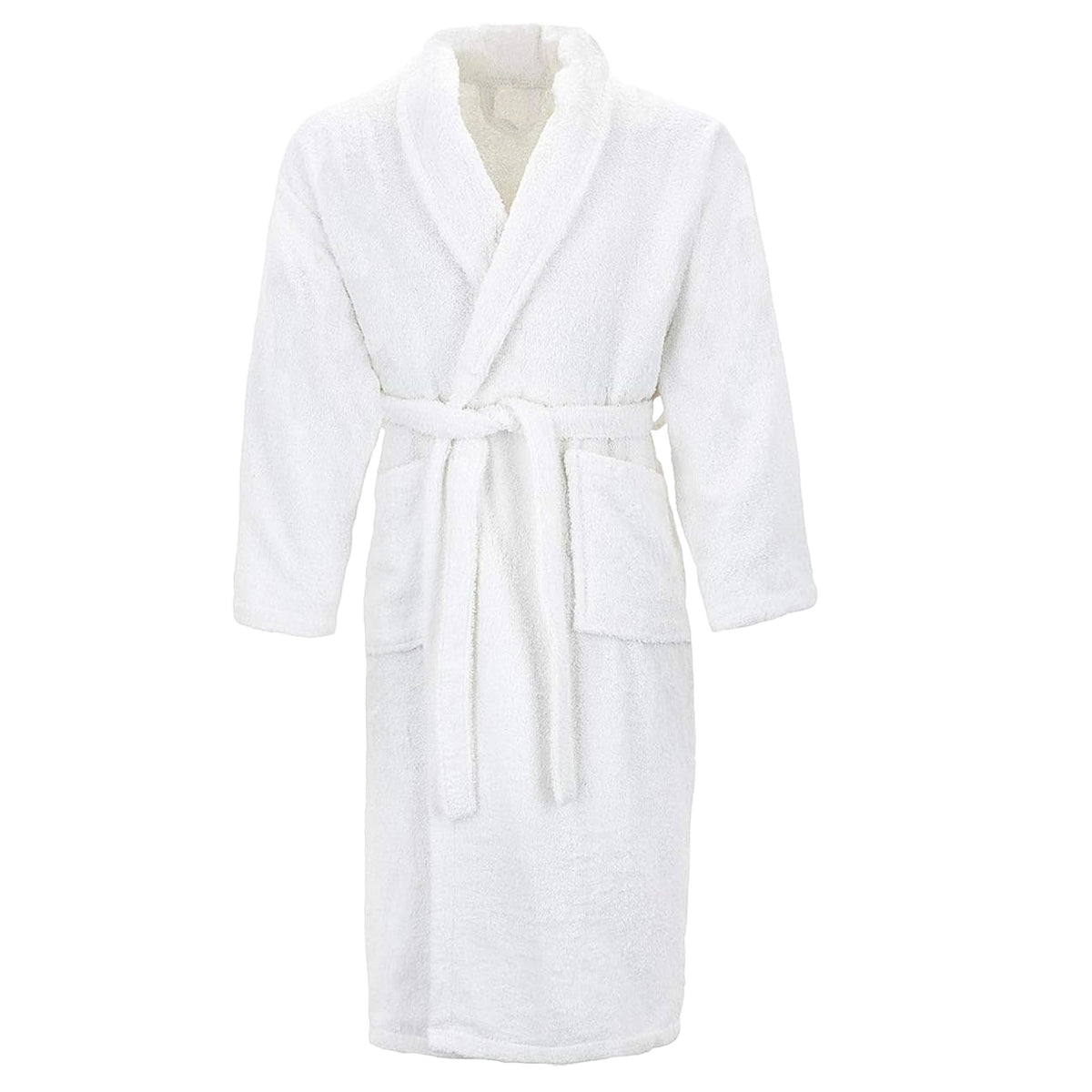 Albornoz 100% algodón rizo blanco talla L