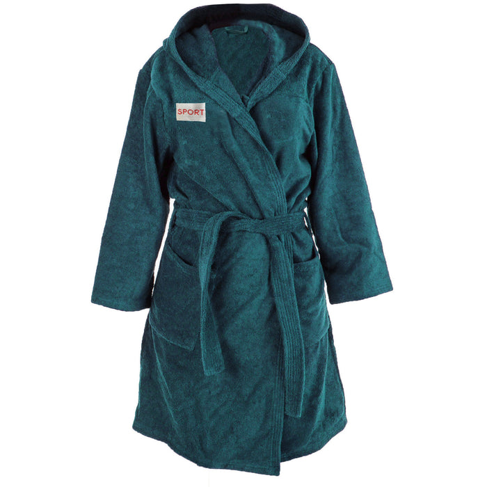 Albornoz 100% algodón azul cobalto talla XL