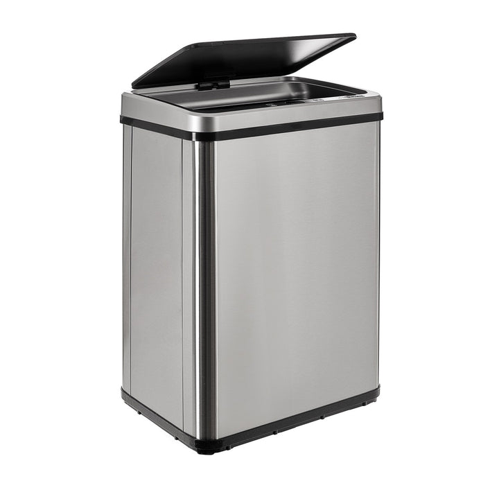 Cubo de basura inteligente sin patas apertura automática 40L gris
