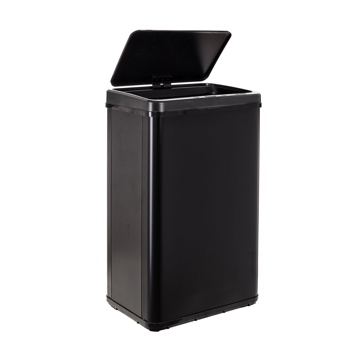 Cubo de basura con sensor apertura automática 50L negro