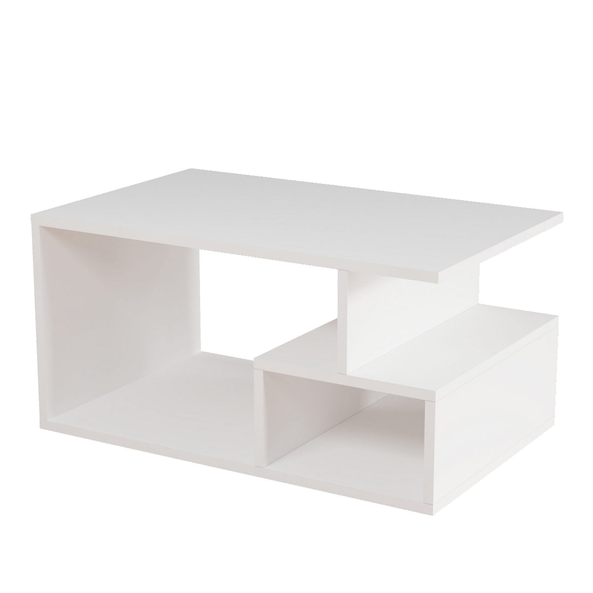 Mesa de centro melamina blanco 90x42x54 cm
