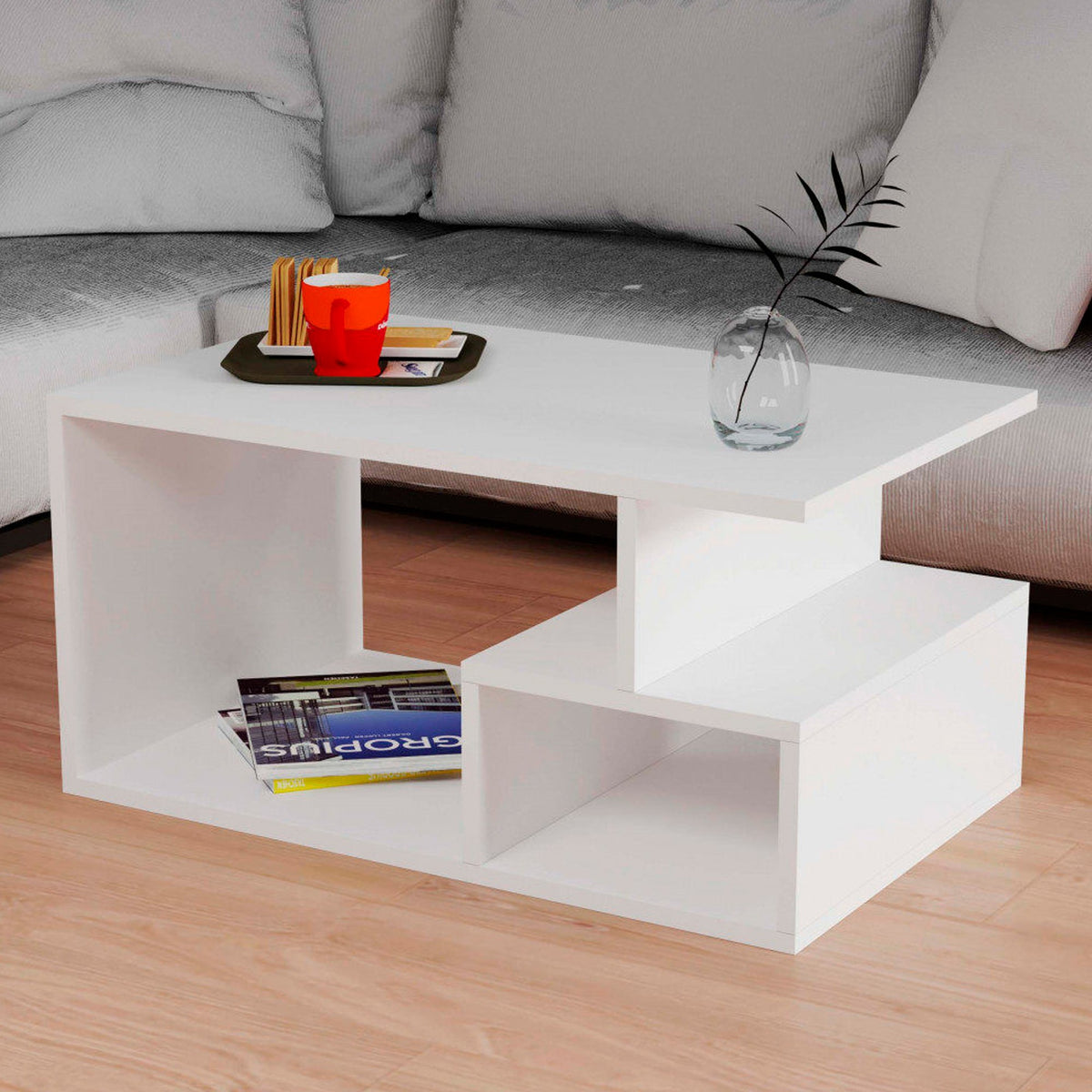 Mesa de centro melamina blanco 90x42x54 cm (6)