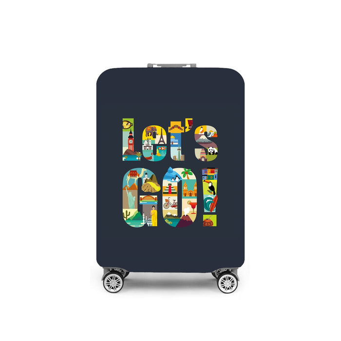 Funda protectora maleta grande 66-76cm Let's Go negra