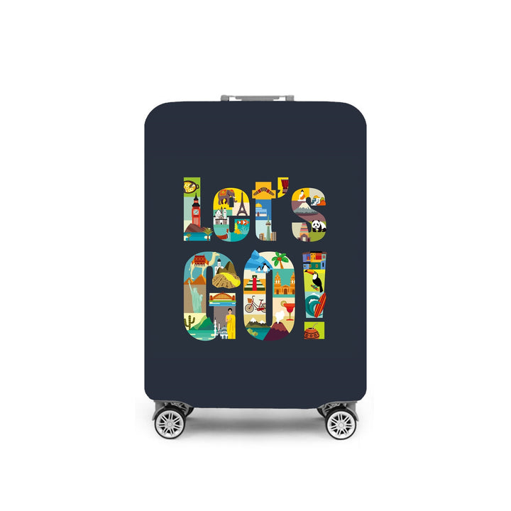 Funda protectora maleta grande 66-76cm Let's Go negra