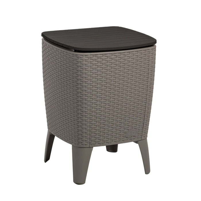 Mesa auxiliar exterior con enfriador de bebidas