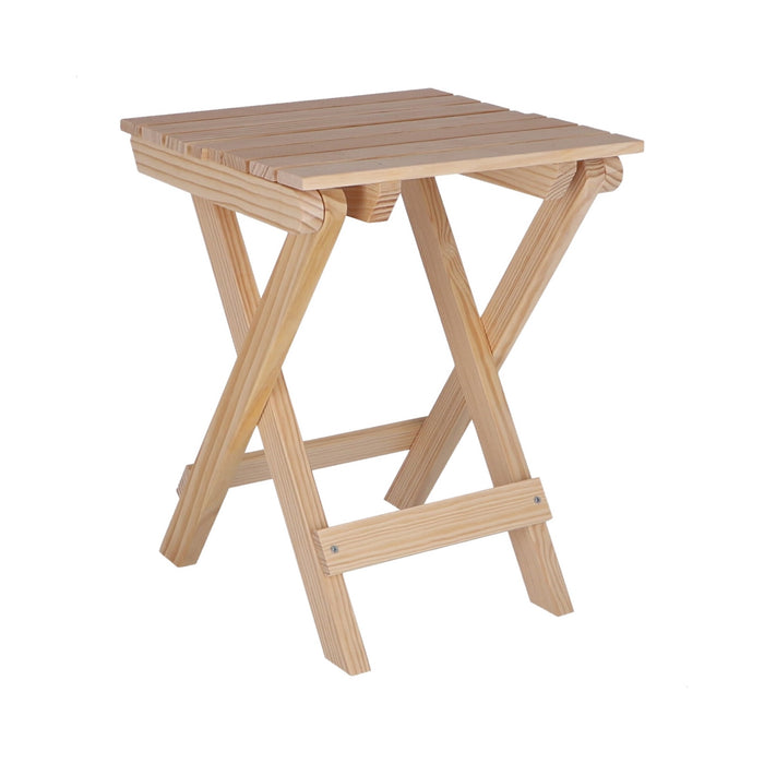 Mesita plegable jardín madera sin barniz