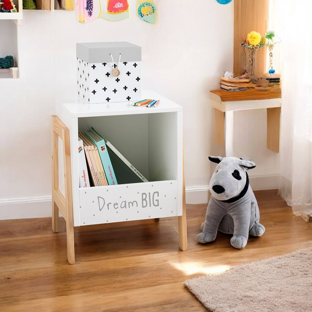Mesilla mueble infantil 33x30x40cm diseño funcional (5)