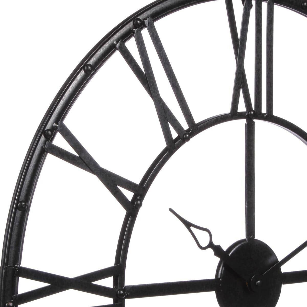 Reloj vintage metal negro para interior Ø69,5cm (3)