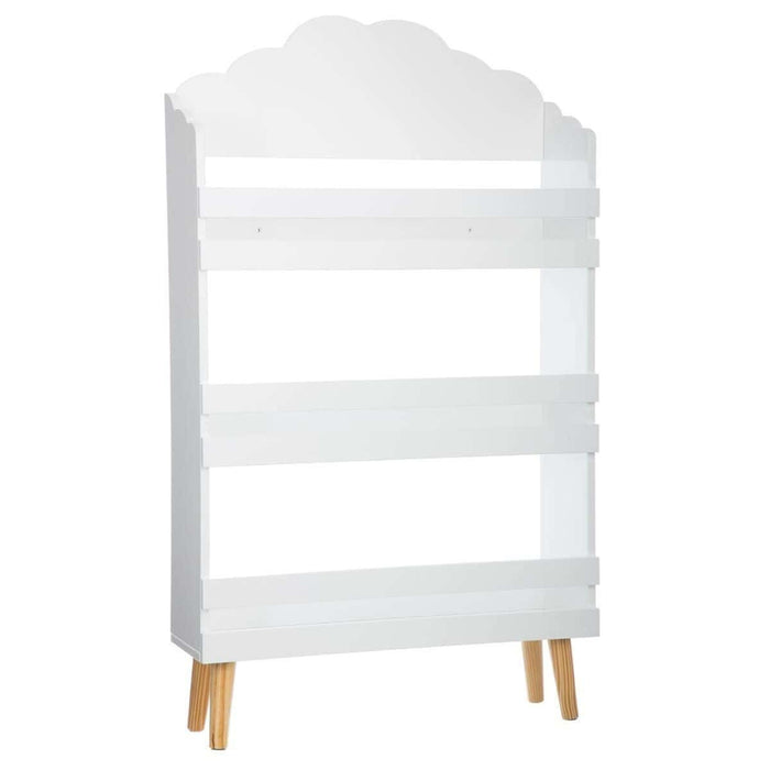 Biblioteca madera 3 estantes diseño nube color blanco H.100cm