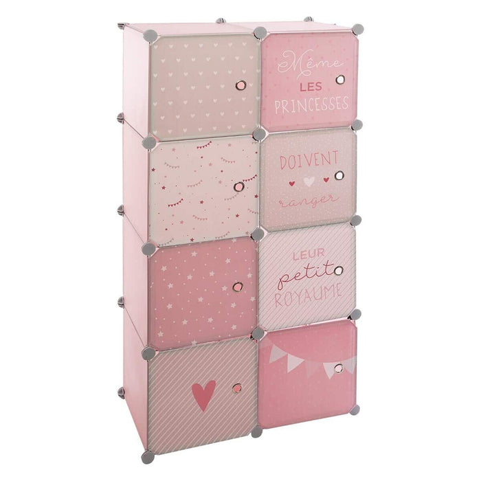 Armario taquillas rosa MDF 65x31,5x125cm