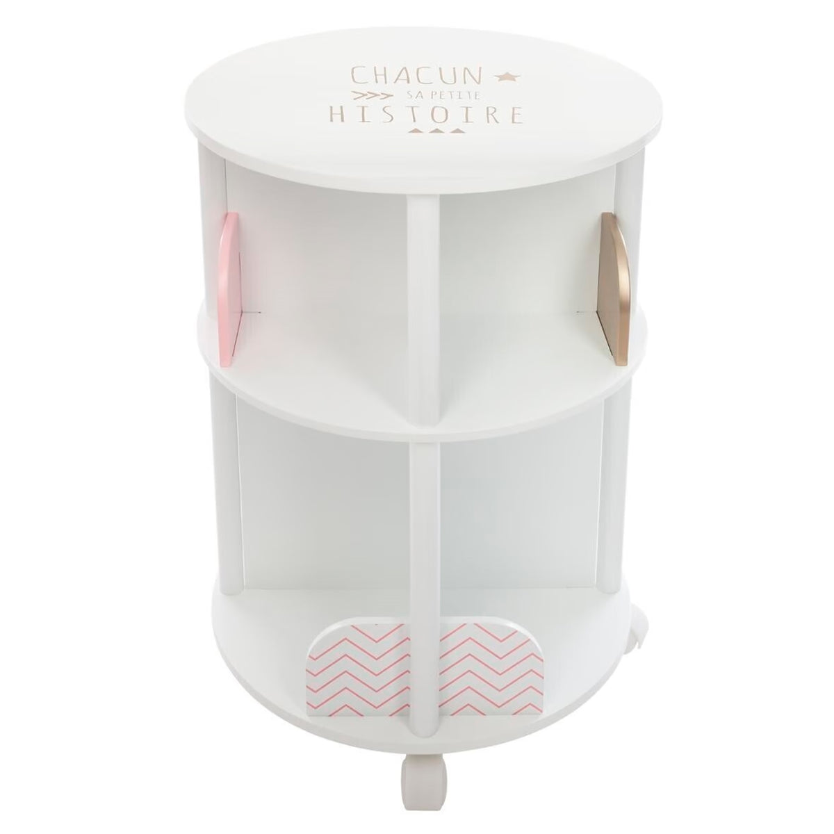 Librero redondo infantil con ruedas Ø40x59cm