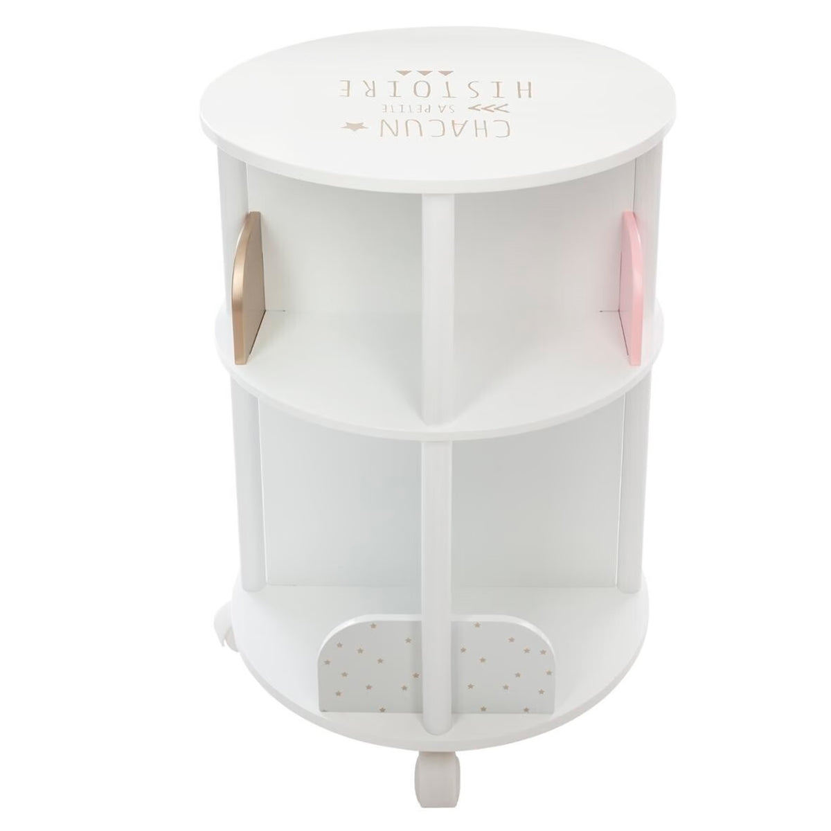 Librero redondo infantil con ruedas Ø40x59cm (3)