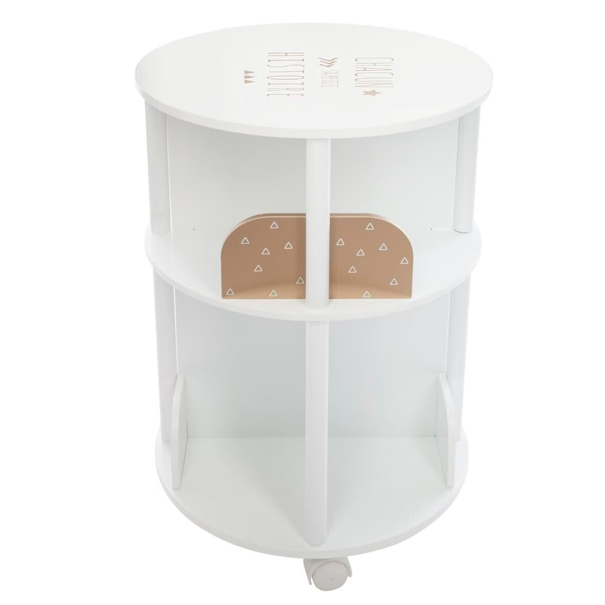 Librero redondo infantil con ruedas Ø40x59cm (4)
