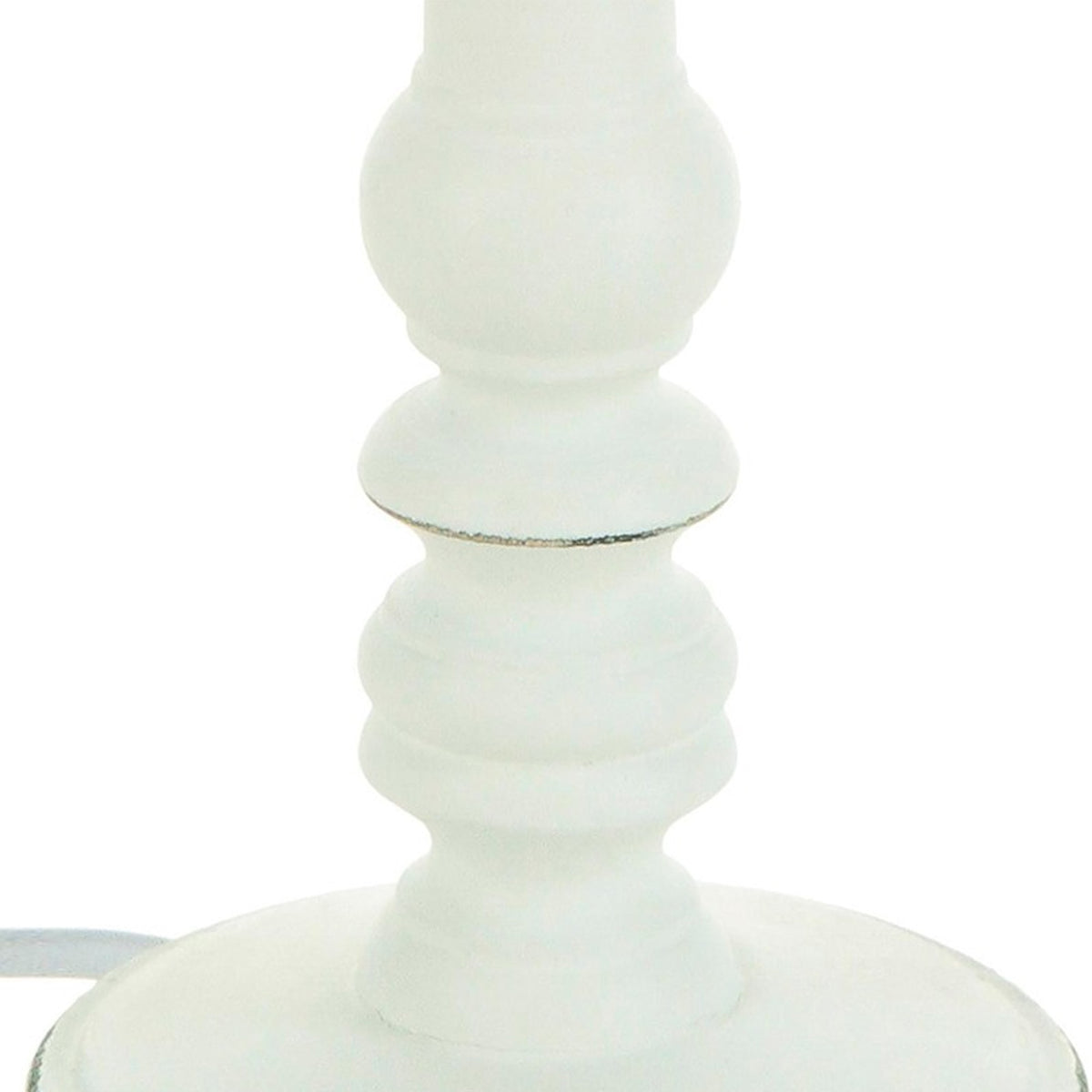 Lámpara de mesa clásica de madera blanca diseño antiguo Ø20x36cm (3)