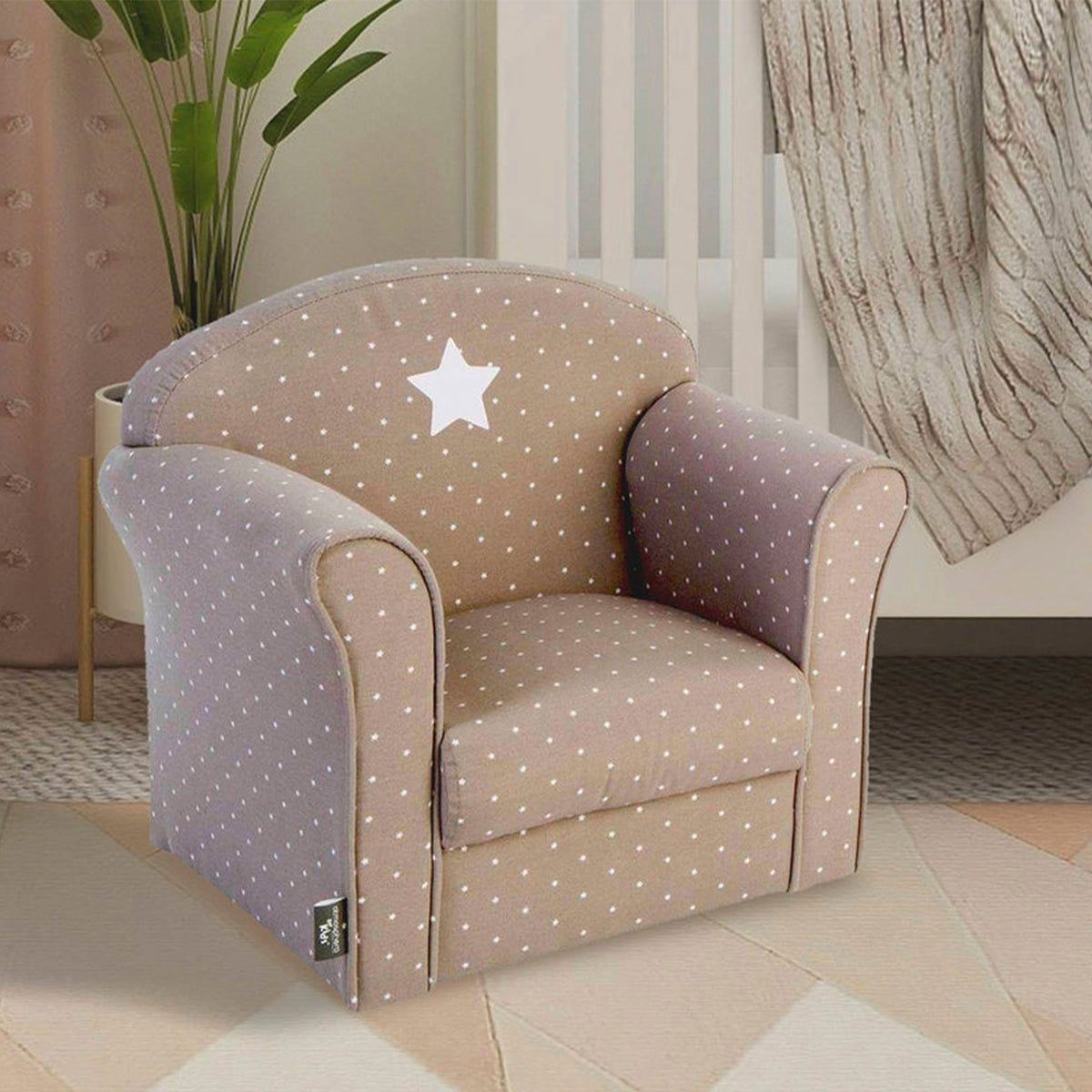 Sillón infantil Classic gris topo con estampado 49x35,2x44cm (6)