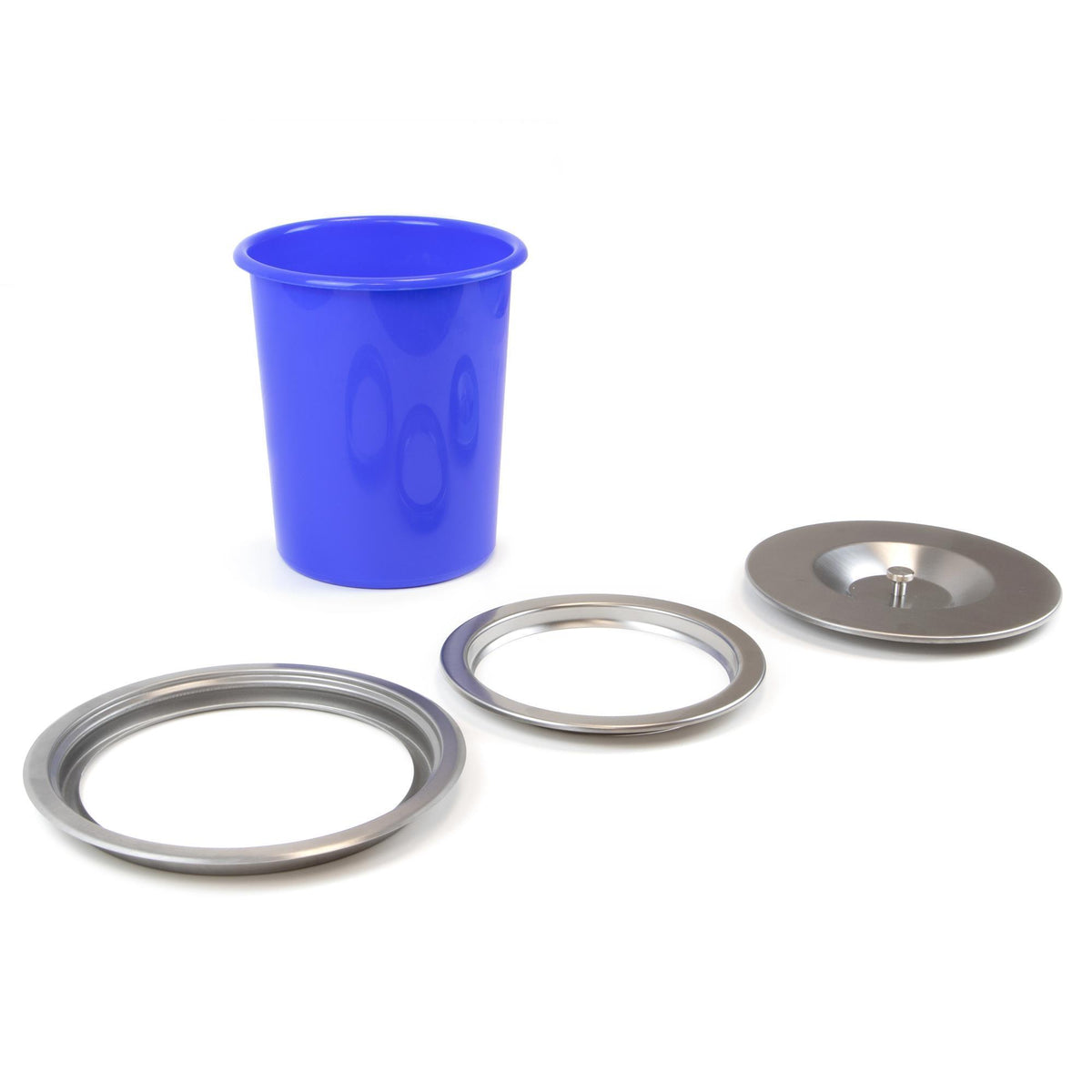Cubo de basura integrable encimera tapa inox 8 L azul (9)