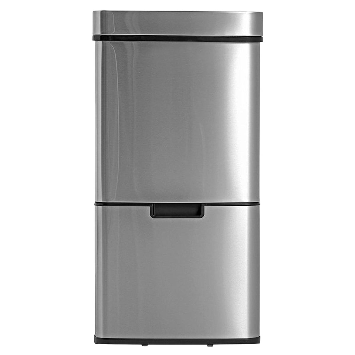 Papelera reciclaje sensor acero inox cromado 72L 2comp (10)