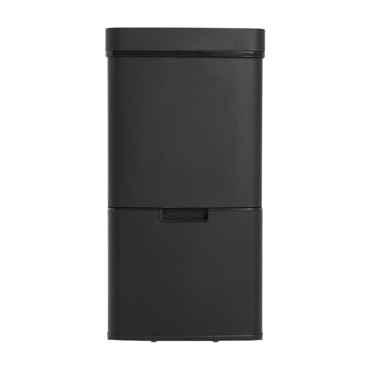 Papelera reciclaje sensor acero inox negro 62L 2comp (10)