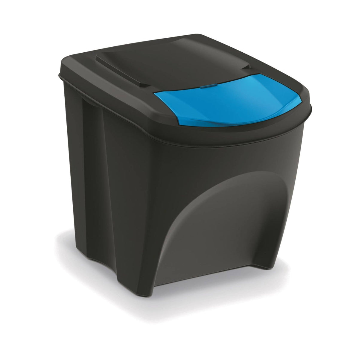 Set de 4 cubos de basura plástico reciclado negro 4x25L (8)