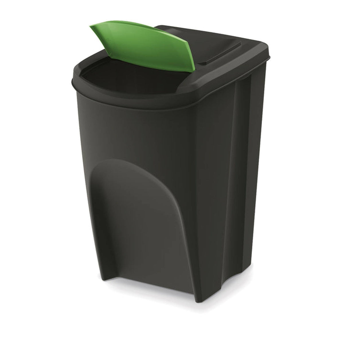 Set de 4 cubos de basura plástico reciclado negro 4x35L (5)