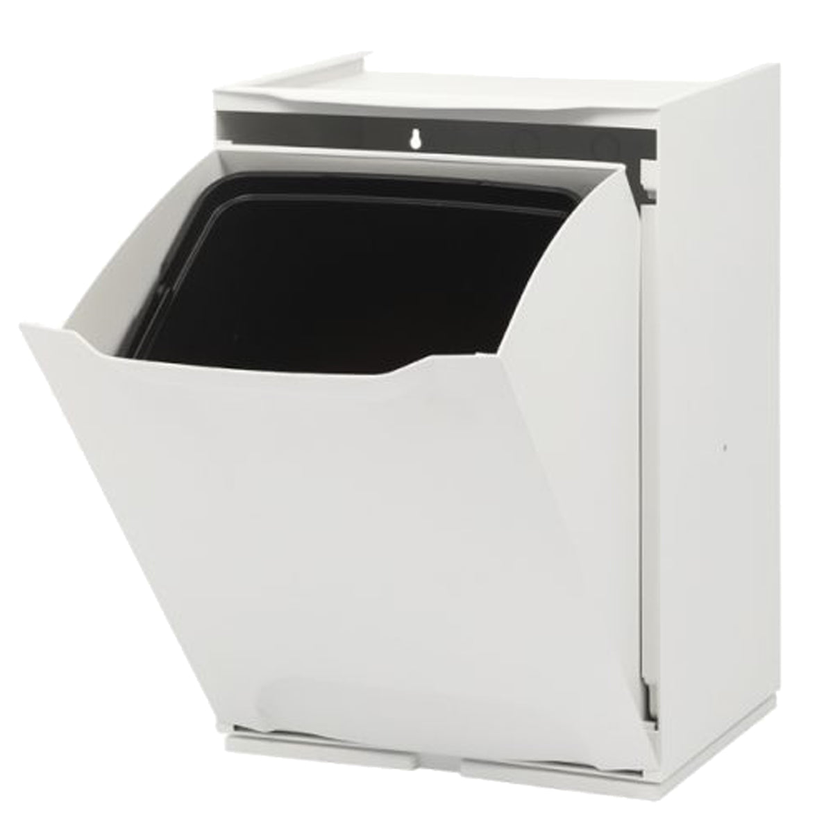 Papelera reciclaje polipropileno 20L con depósito interior blanco (4)