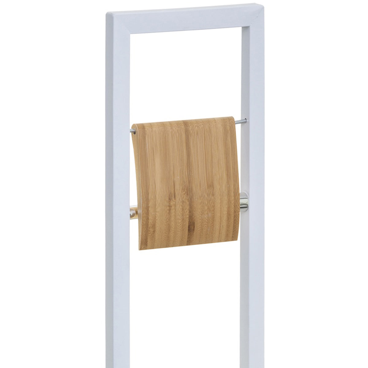 Portarrollos con escobillero Natureo color blanco Ø20x60cm (6)