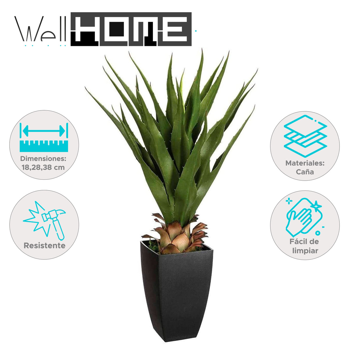 Palmera artificial en maceta H.70cm (2)